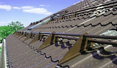 Крепление снегозадержателей