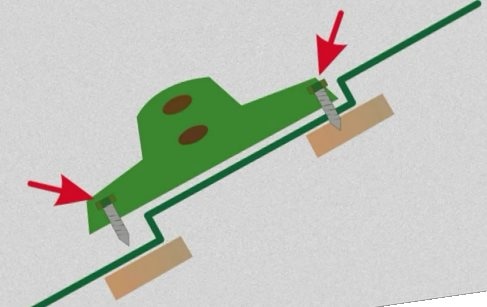 Крепление снегозадержателей