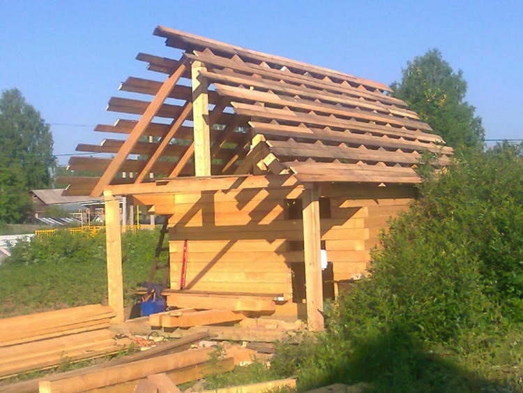 Утепление кровельной конструкции в бане