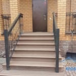 монтаж ступеней из ДПК