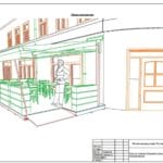 Визуализация в проекте террасы для кафе